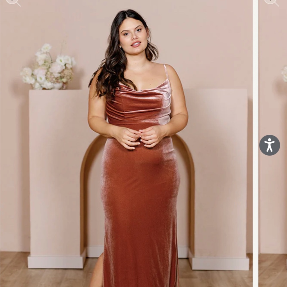 Revelry Skye Velvet Dress in Dusty Rose